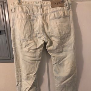 Armani exchange bleached jeans